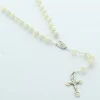 Palais du Rosaire Chapelet en argent avec grains en nacre^ Chapelet De Communion | Chapelet Nacre
