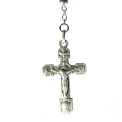 Palais du Rosaire Chapelet en argent avec grains de 4mm et coeur de Lourdes^ Chapelet De Lourdes | Chapelet Argent