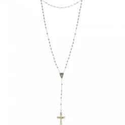 Palais du Rosaire Chapelet en argent avec grains de 4mm et coeur de Lourdes^ Chapelet De Lourdes | Chapelet Argent