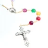 Palais du Rosaire Chapelet en corde et pierre véritable de 8mm^ Chapelet De La Vierge Miraculeuse | Chapelet Corde