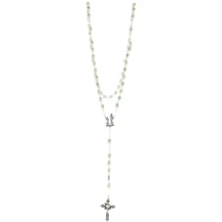 Palais du Rosaire Chapelet en cristal de Bohème avec coeur de l'apparition de Lourdes^ Chapelet Cristal