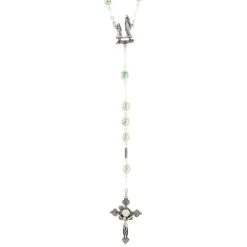 Palais du Rosaire Chapelet en cristal de Bohème avec coeur de l'apparition de Lourdes^ Chapelet Cristal