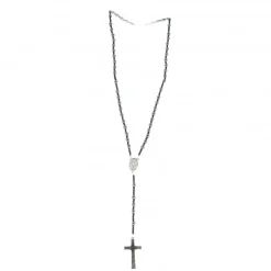 Palais du Rosaire Chapelet en hématite 7mm Incassable avec fermoir et croix en métal^ Chapelet Métal | Chapelet Pierre