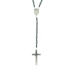 Palais du Rosaire Chapelet en hématite 7mm Incassable avec fermoir et croix en métal^ Chapelet Métal | Chapelet Pierre