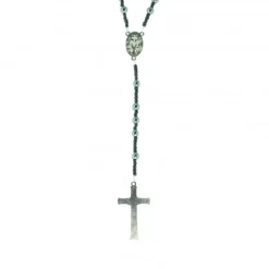 Palais du Rosaire Chapelet en hématite 7mm Incassable avec fermoir et croix en métal^ Chapelet Métal | Chapelet Pierre