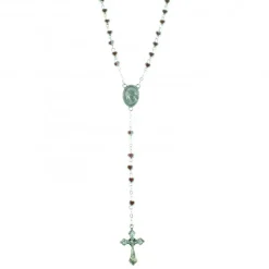 Palais du Rosaire Chapelet en métal avec des petits coeurs émaillés^ Chapelet Métal