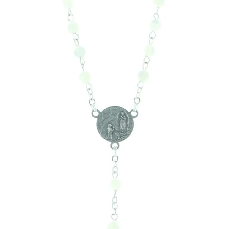 Palais du Rosaire Chapelet en Nacre avec croix émaillée en couleur^ Chapelet De Lourdes | Chapelet Nacre