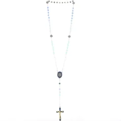 Palais du Rosaire Chapelet en verre et boite Saint-François 6x6 cm^ Autre Chapelet De Devotion | Chapelet Verre