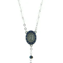 Palais du Rosaire Chapelet en verre et boite Saint-François 6x6 cm^ Autre Chapelet De Devotion | Chapelet Verre