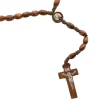 Palais du Rosaire Chapelet Marie qui défait les noeuds, grains bois sur corde avec boite décorée^ Chapelet Corde | Chapelet Bois