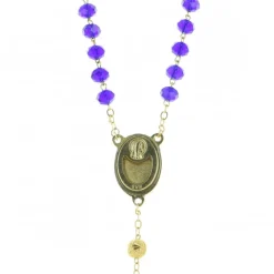 Palais du Rosaire Chapelet Moderne Eau de Lourdes avec grains en verre coloré^ Chapelet Eau De Lourdes | Chapelet De Lourdes