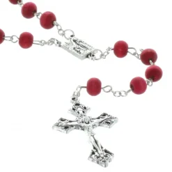 Palais du Rosaire Chapelet parfumé à la rose en boîte avec une prière^ Chapelet Bois | Chapelet De Lourdes