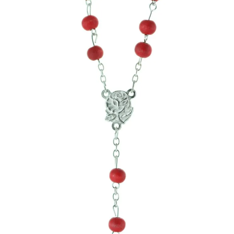 Palais du Rosaire Chapelet parfumé à la rose et boîte avec l'image de l'Apparition de Lourdes^ Chapelet De Lourdes | Chapelet Métal