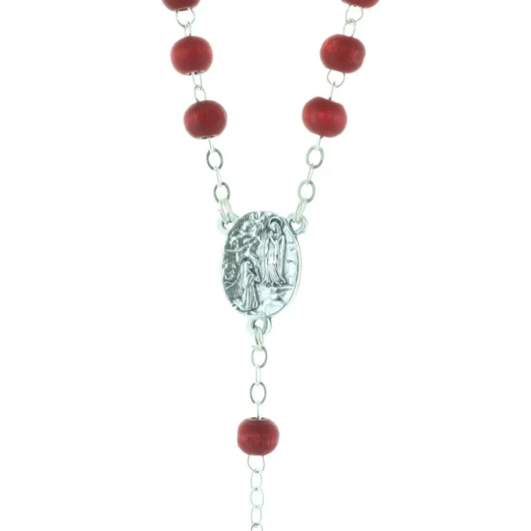 Palais du Rosaire Chapelet parfumé à la rose, paters en forme de rose avec boite^ Chapelet De Sainte Bernadette | Chapelet De Lourdes