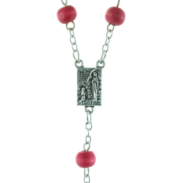 Palais du Rosaire Chapelet parfumé à la rose en boîte avec une prière^ Chapelet Bois | Chapelet De Lourdes
