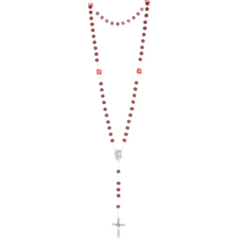 Palais du Rosaire Chapelet parfumé à la rose, paters en forme de rose avec boite^ Chapelet De Sainte Bernadette | Chapelet De Lourdes
