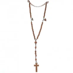 Palais du Rosaire Chapelet sur corde avec paters en forme de colombe et croix en bois^ Chapelet Corde
