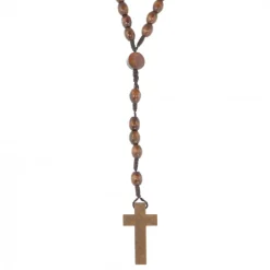 Palais du Rosaire Chapelet sur corde avec paters en forme de colombe et croix en bois^ Chapelet Corde
