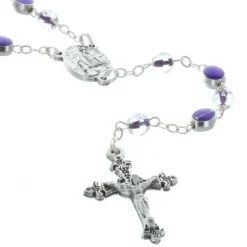 Palais du Rosaire Chapelet verre et grains facetés Vierge Miraculeuse^ Chapelet Verre | Chapelet De La Vierge Miraculeuse