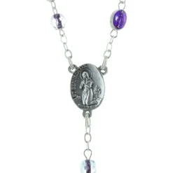Palais du Rosaire Chapelet verre et grains facetés Vierge Miraculeuse^ Chapelet Verre | Chapelet De La Vierge Miraculeuse