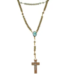 Palais du Rosaire Chapelet Vierge Miraculeuse avec grains en bois sur corde^ Chapelet De La Vierge Miraculeuse | Chapelet Corde