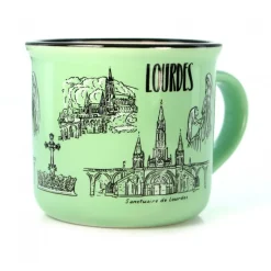 Palais du Rosaire Chope en céramique de Lourdes^ Vaisselle De Lourdes