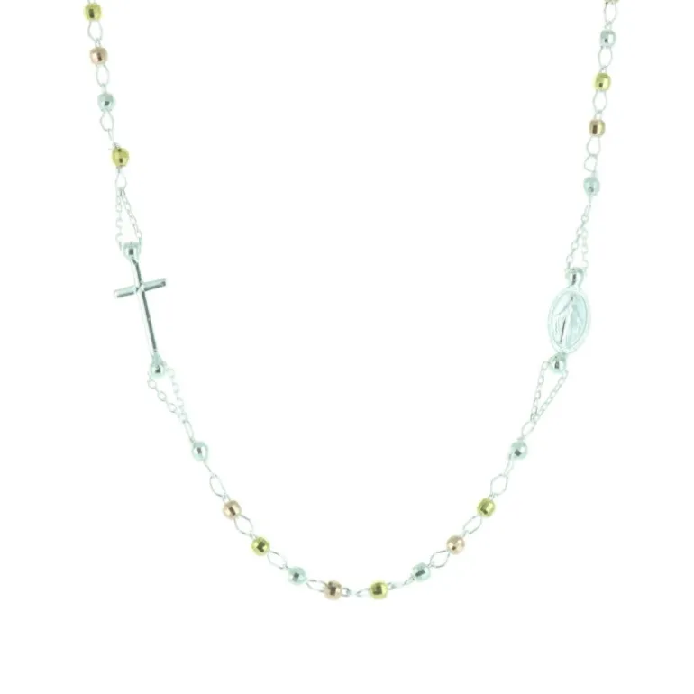 Palais du Rosaire Collier chapelet Argent coeur Vierge Miraculeuse^ Collier En Argent