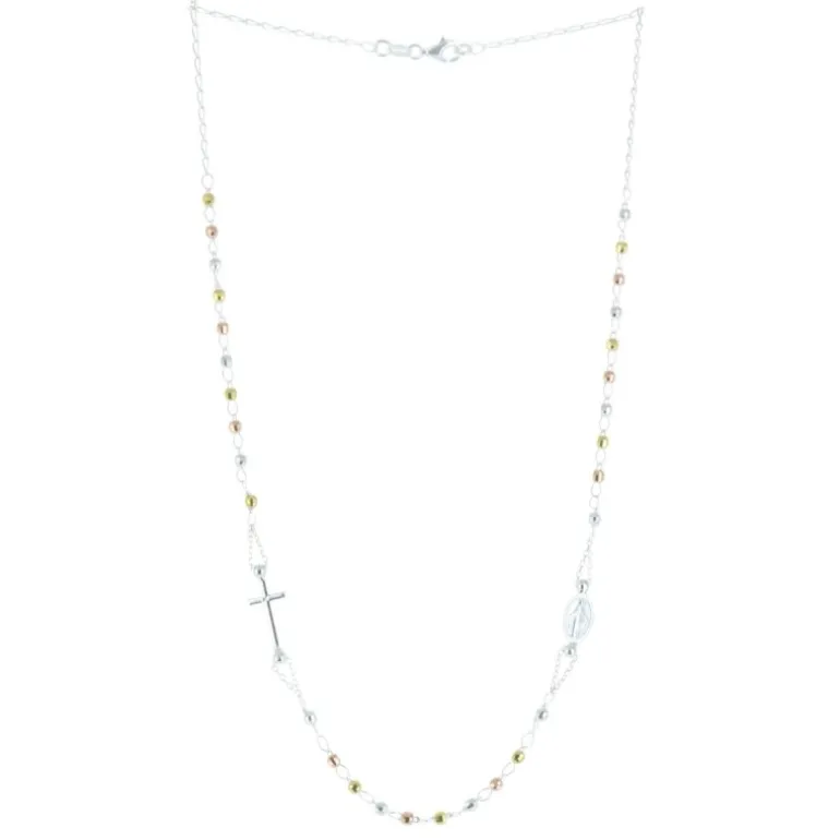 Palais du Rosaire Collier chapelet Argent coeur Vierge Miraculeuse^ Collier En Argent