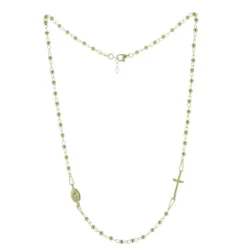 Palais du Rosaire Collier chapelet en Argent doré avec la médaille Miraculeuse^ Collier En Argent