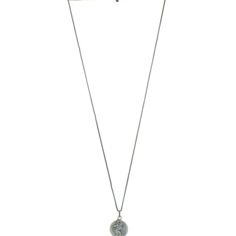 Palais du Rosaire Collier de Saint Christophe en corde avec une prière^ Collier Fantaisie