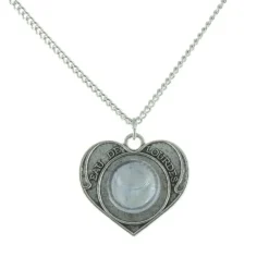 Palais du Rosaire Collier fantaisie de Lourdes, pendentif coeur avec de l'eau de Lourdes^ Collier Fantaisie