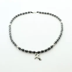 Palais du Rosaire Collier hématite et croix Tau^ Collier Fantaisie