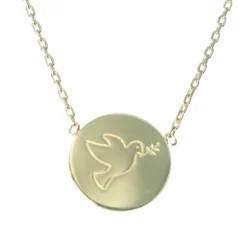 Palais du Rosaire Collier Plaqué or avec la médaille du Saint Esprit 42cm^ Collier En Plaqué Or