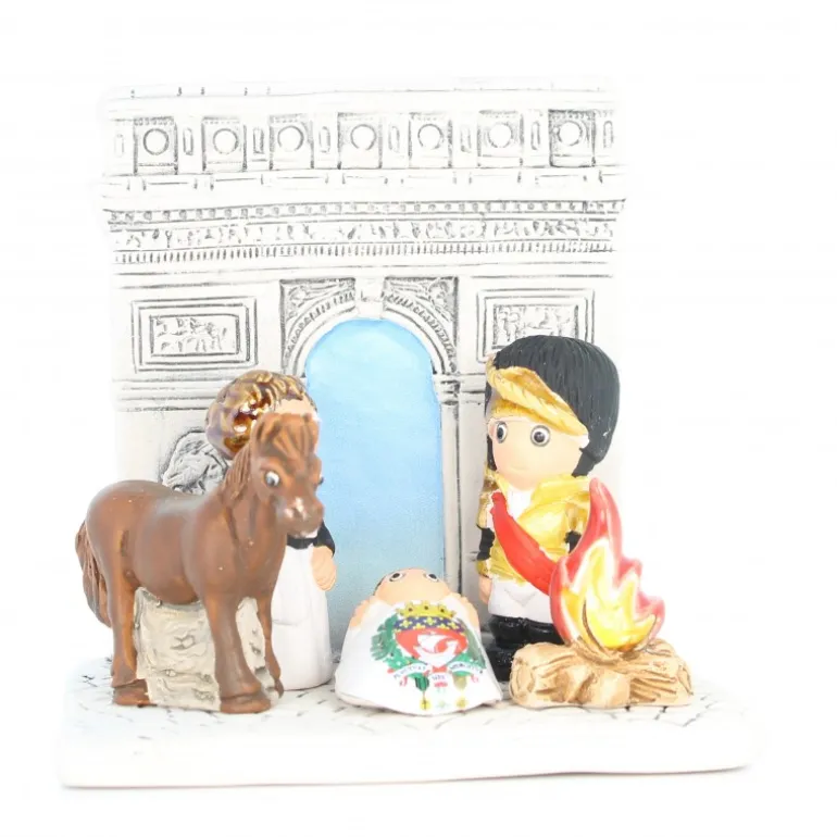 Palais du Rosaire Crèche Arc de Triomphe en céramique 8x7cm^ Crèche