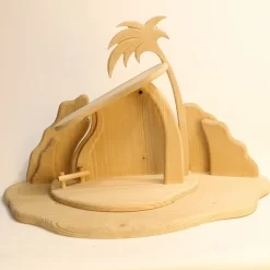Palais du Rosaire Crèche artisanale en bois de 17 pièces avec l'étable^ Crèche | Statue En Bois