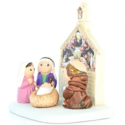 Palais du Rosaire Crèche d'Assise en céramique 8x7cm^ Crèche