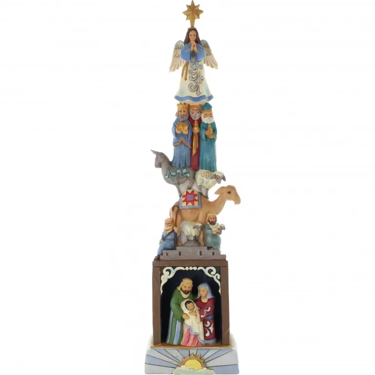 Palais du Rosaire Crèche de 36cm en résine^ Décoration De Noël | Crèche