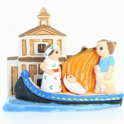 Palais du Rosaire Crèche de la Méditerranée en céramique 8x7cm^ Crèche