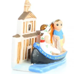 Palais du Rosaire Crèche de la Méditerranée en céramique 8x7cm^ Crèche