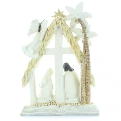 Palais du Rosaire Crèche de la Sainte Famille en résine 22cm^ Décoration De Noël | Crèche
