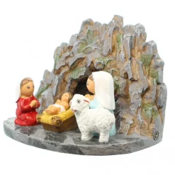 Palais du Rosaire Crèche de l'Appartion de Lourdes 8x7cm^ Crèche