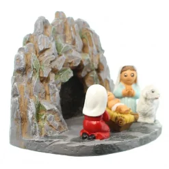 Palais du Rosaire Crèche de l'Appartion de Lourdes 8x7cm^ Crèche