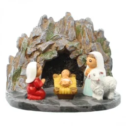 Palais du Rosaire Crèche de l'Appartion de Lourdes 8x7cm^ Crèche