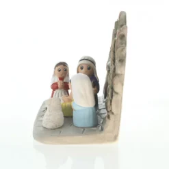 Palais du Rosaire Crèche de Lourdes avec Saint Joseph en céramique 8x7cm^ Crèche