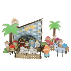 Palais du Rosaire Crèche de Noël à fabriquer en bois^ Crèche