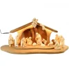 Palais du Rosaire Crèche en bois 19 pièces éclairage LED 13 cm^ Crèche