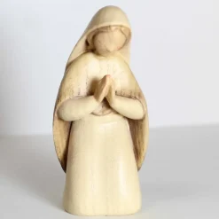 Palais du Rosaire Crèche en bois avec éclairage LED 17 pièces 12cm^ Décoration De Noël | Crèche
