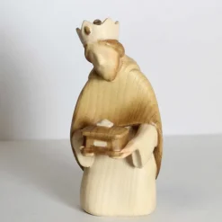 Palais du Rosaire Crèche en bois avec éclairage LED 17 pièces 12cm^ Décoration De Noël | Crèche