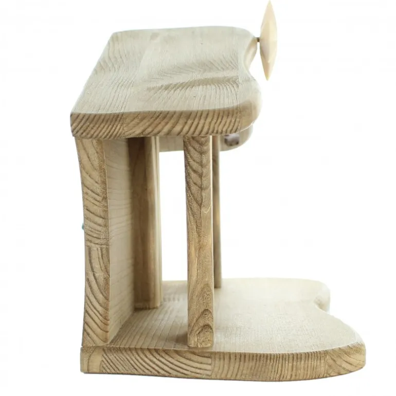 Palais du Rosaire Crèche en bois de 15 cm et 9 pièces éclairage LED^ Crèche | Statue En Bois
