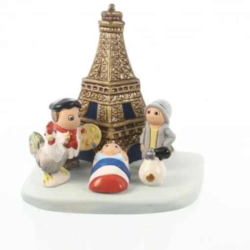 Palais du Rosaire Crèche en céramique de Paris 8x7cm^ Décoration De Noël | Crèche